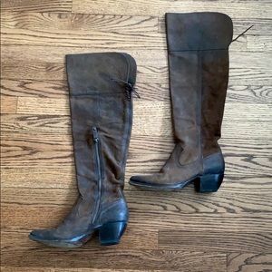 Frye’s over-the-knee leather boots